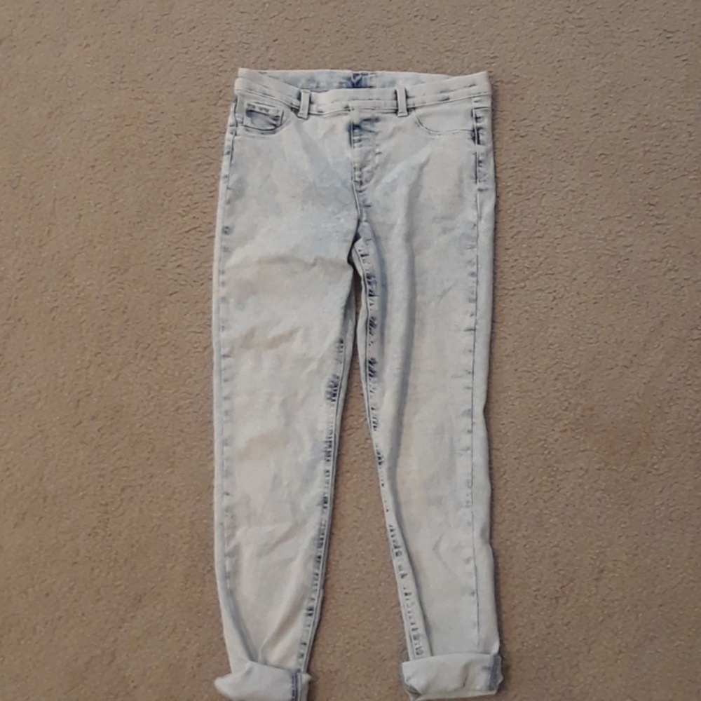 Blue and white jegings